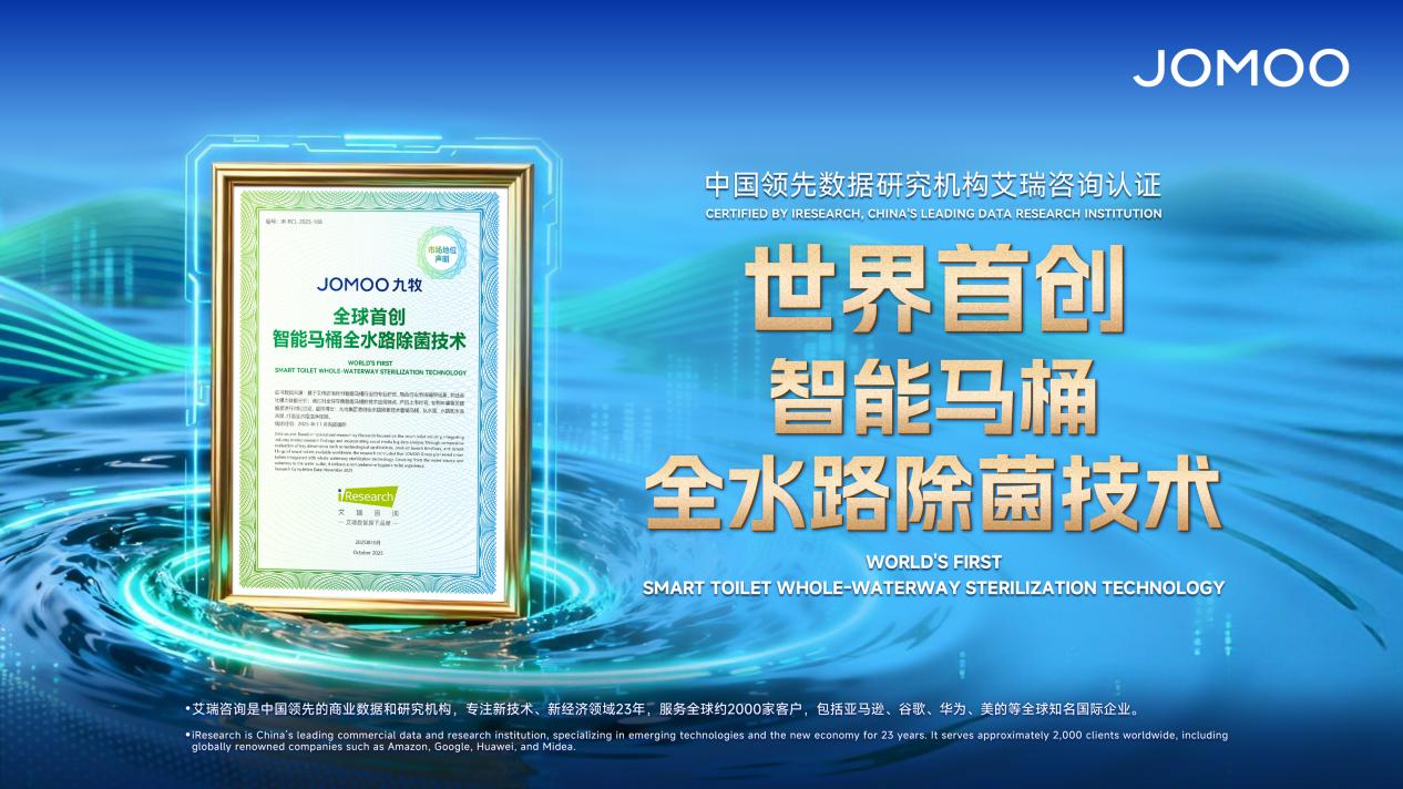 引領健康衛浴新紀元 九牧全球首創智能馬桶全水路除菌技術深度解析